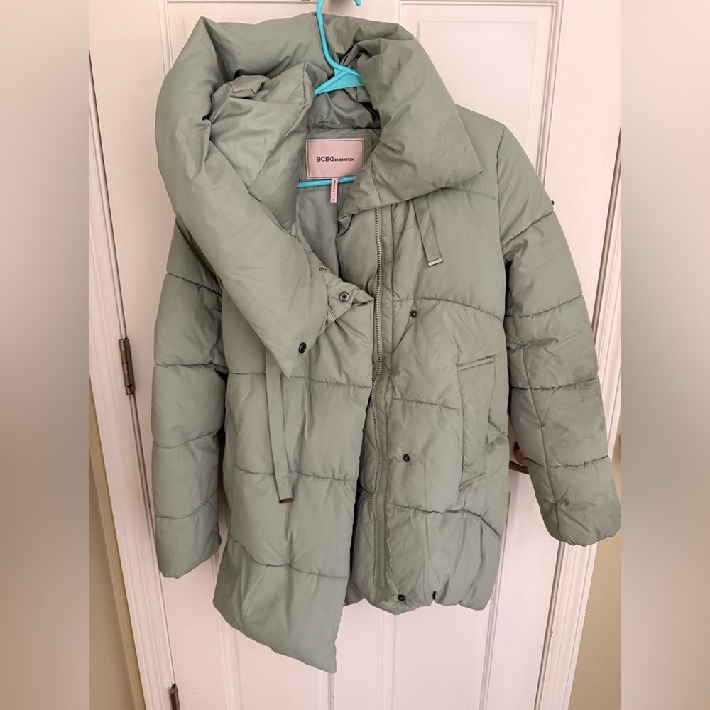 BCBGeneration Sage Green‎ Puffer Jacket